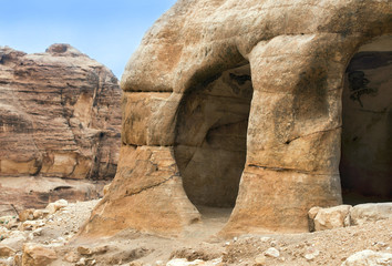 unique ancient nabatean city of Petra in Jordan