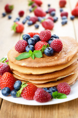Pancakes with berries