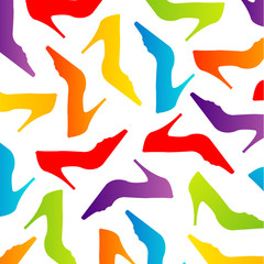 Obraz premium Colorful pump shoe background