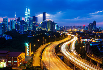Fototapeta na wymiar Kuala Lumpur panoramę