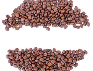 coffee bean isolated on white background