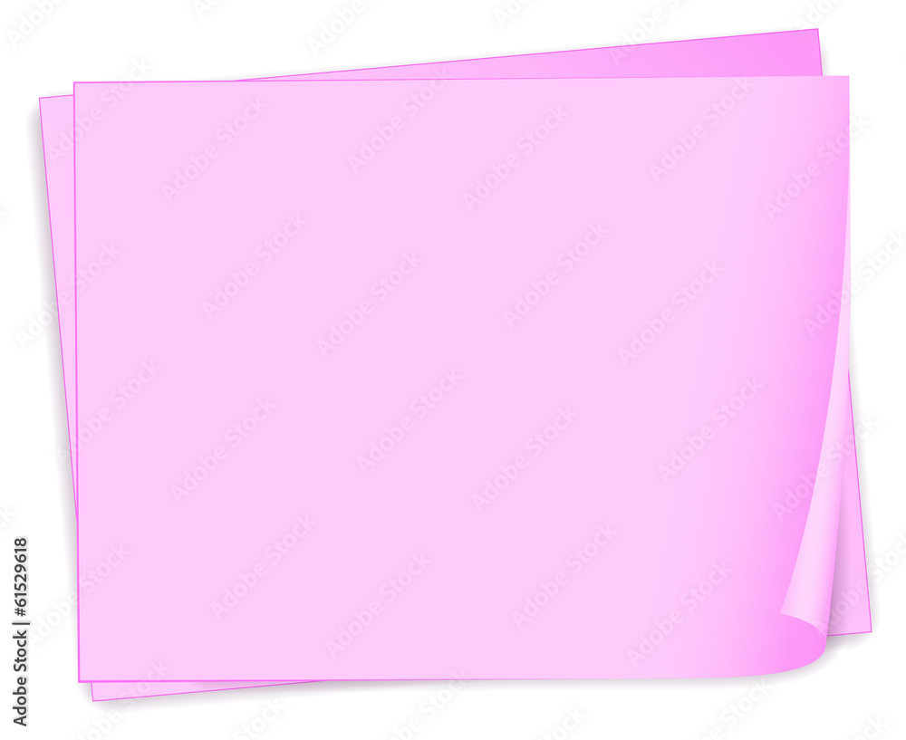 Sticker Empty pink papers