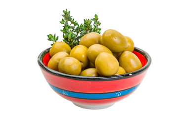 Green gigant olives