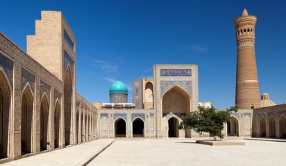 View of Kalon mosque and minaret - Bukhara - Uzbekistan