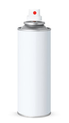 Blank white spray can, isolated on white background