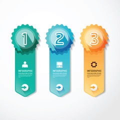 banners number shadow Template concept vector illustration