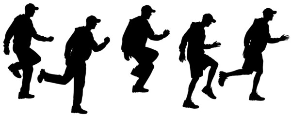 Vector silhouette of a man.