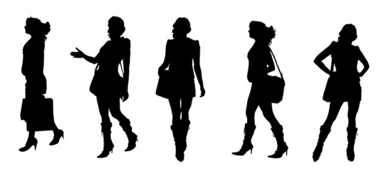 Vector silhouette of a woman.