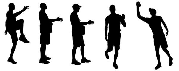Vector silhouette of a man.
