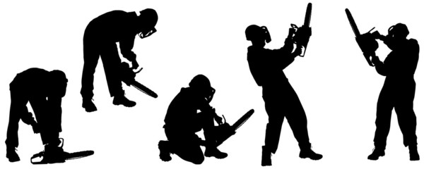 Vector silhouettes man.