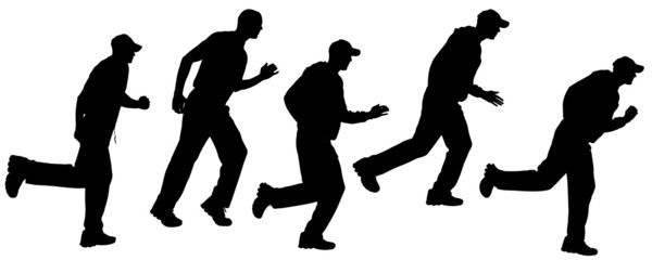 Vector silhouette of a man.