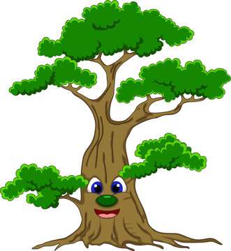 Happy Cartoon Tree