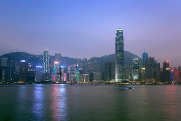 Hong Kong city skyline view from Kowloon