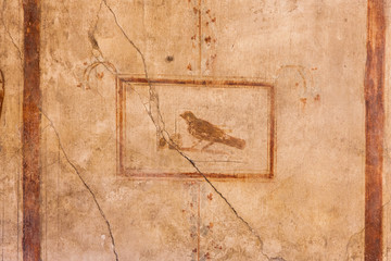 Fresco at the ancient Roman city of Pompeii, which was destroyed