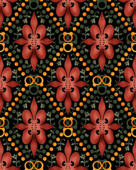 Seamless abstract texture pattern on dark