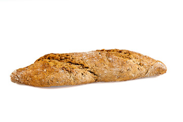 fresh bread isolated on white background