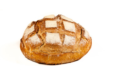 fresh bread isolated on white background