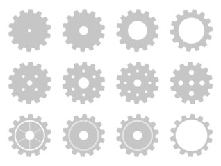 Collection of mashine gear wheels