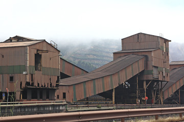 Fototapeta premium tape covered for transport of coal from the mine
