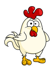 Funny fat little rooster or cock
