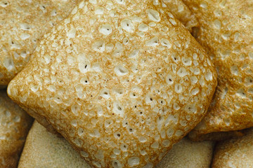 wheat pancake with meat filling