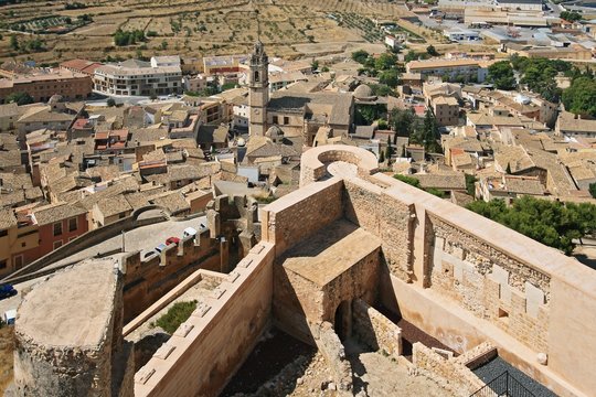 View of Biar town from the castle tower