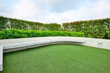 Landscape of garden on rooftop