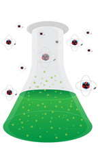 Beaker with Atoms