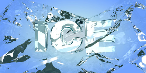 Breaking the ice. Abstract backround