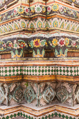 Tile pagoda in Wat Pho Bangkok, Thailand