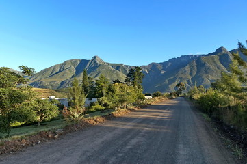 Road in Swellendam area, Langeberg mountain