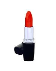 Red lipstick isolated on white background