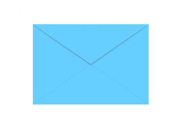 Blue envelope isolated on white