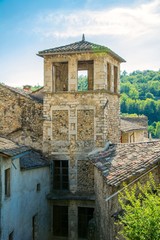 Fototapeta na wymiar Château de Vogüé en Ardèche, plus beau village