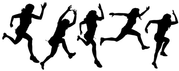 Vector silhouette of the woman.