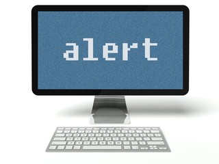 Alert computer digital LCD screen
