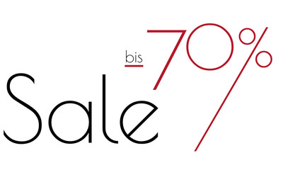 SALE bis zu 70 Prozent - schwarz rot