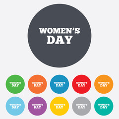 Women's Day sign icon. Holiday symbol.