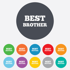 Best brother sign icon. Award symbol.
