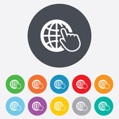 Internet sign icon. World wide web symbol.