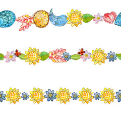 Flower watercolor card