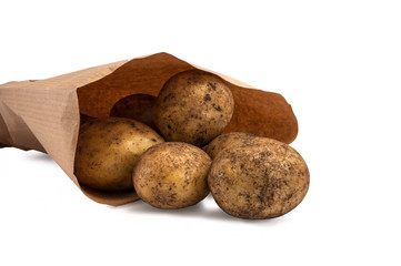 Paperbag with potatoes