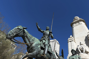Fototapeta premium Tribute to Cervantes, Madrid