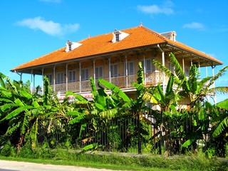 Maison Zévallos, Guadeloupe - obrazy, fototapety, plakaty