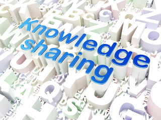 Education concept: Knowledge Sharing on alphabet background