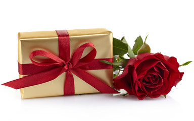 Gift box and rose