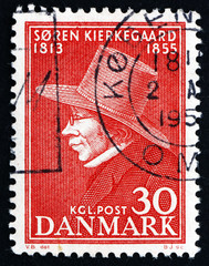 Postage stamp Denmark 1955 Soren Kierkegaard, Philosopher