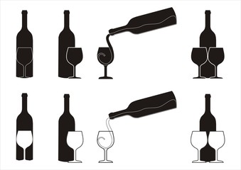 wine silhouettes