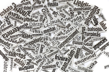 Newspaper headline clipping background