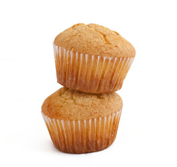 Cupcakes isolated on white